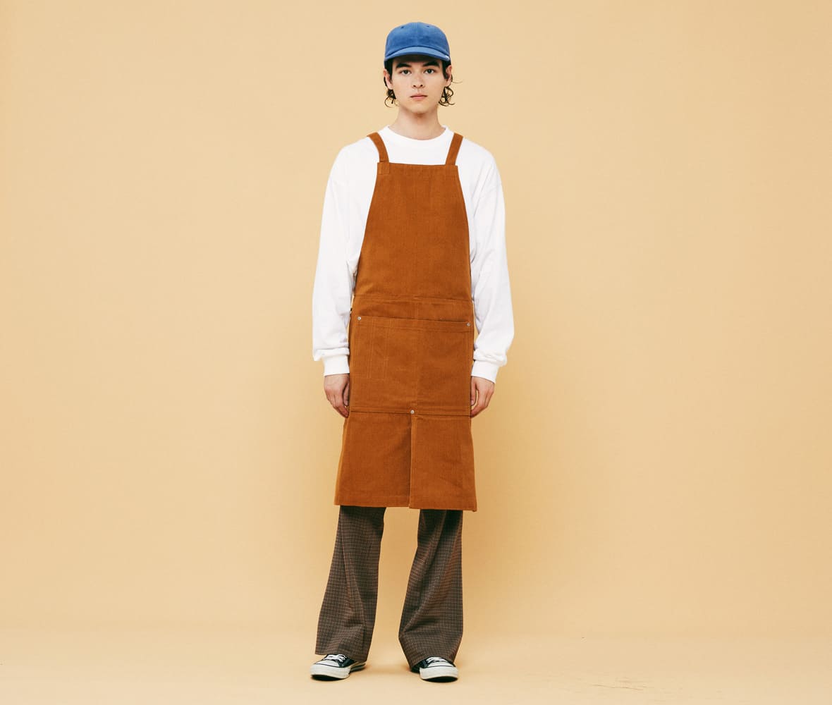 ウォッシュ キャンバス&ツイル エプロン(クロスタイプ)
