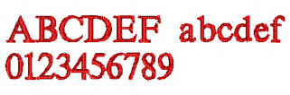 BSE104 Serif2 の刺繍見本