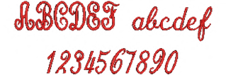 BSE134 Upright Script の刺繍見本