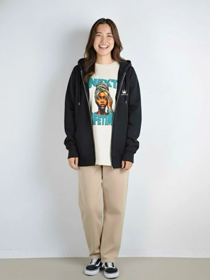 1点のみ【NEXT LIFETIME】刺繍 ヘビーウェイトロングスリーブTシャツ（Mサイズ）