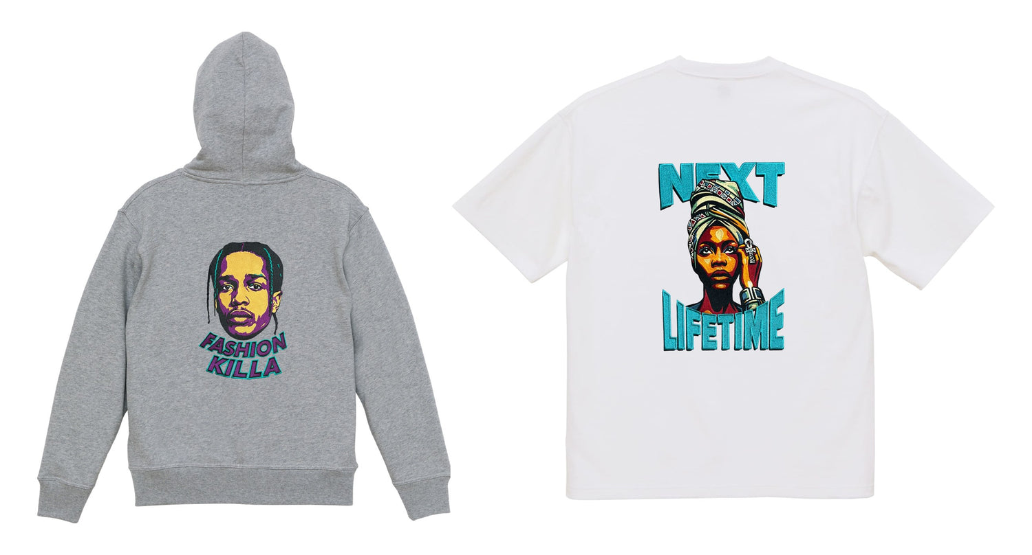 BROOKSTARコレクション FASHION KILLA パーカー / NEXT LIFETIME Tシャツ