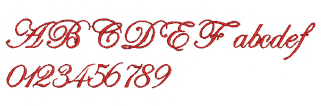 BSE120 Edwardian Script の刺繍見本